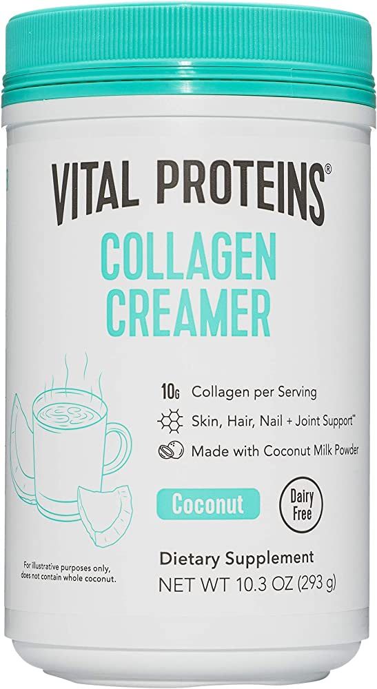 Vital Proteins Collagen Coffee Creamer, Non Dairy & Low Sugar Powder with Collagen Peptides Suppl... | Amazon (US)