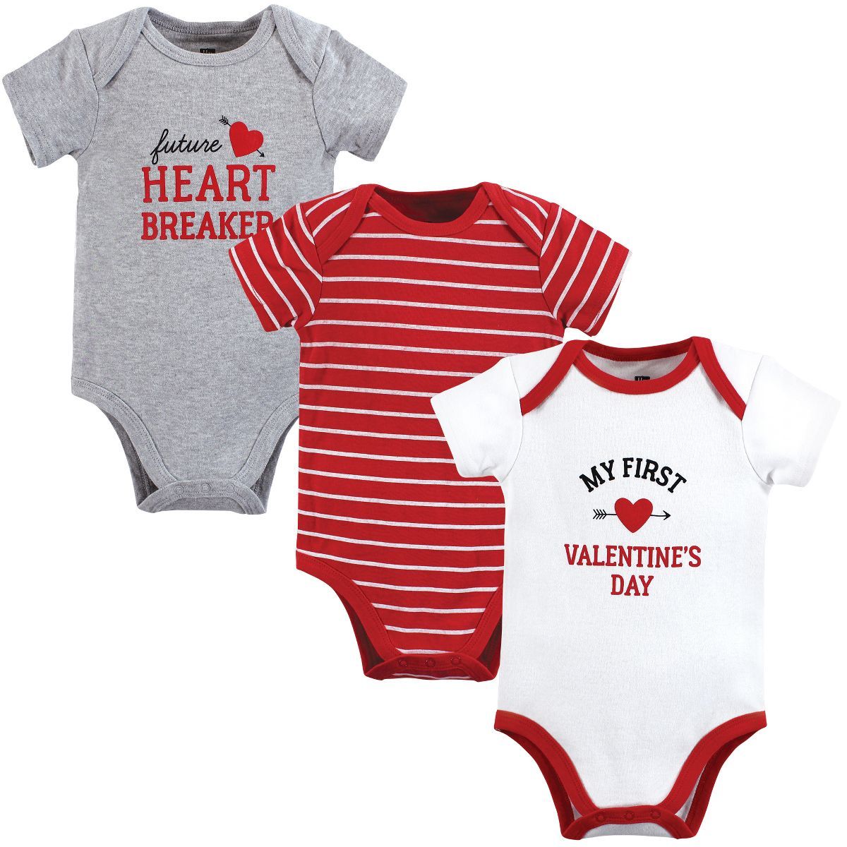 Hudson Baby Infant Boy Cotton Bodysuits, Valentine Heartbreaker | Target