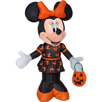 Gemmy Airblown Minnie in Black and Orange Dress  Disney, 3.5 ft Tall, Multicolored | Target