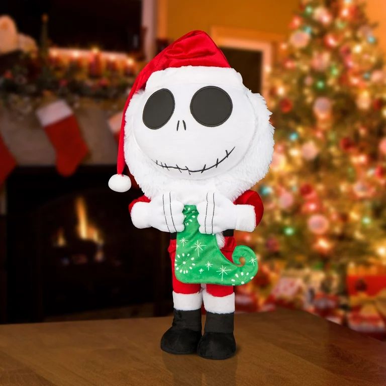 19 inch Holiday Plush Greeter the Nightmare Before Christmas Jack Skellington with Christmas Stoc... | Walmart (US)