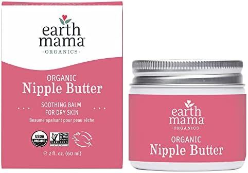 Organic Nipple Butter Breastfeeding Cream by Earth Mama | Lanolin-free, Safe for Nursing & Dry Sk... | Amazon (US)