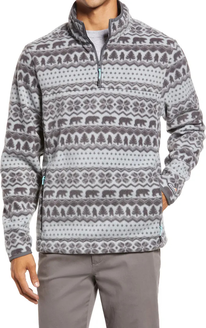 Chubbies The Flame Commander Fair Isle Fleece Quarter Zip Pullover | Nordstrom | Nordstrom