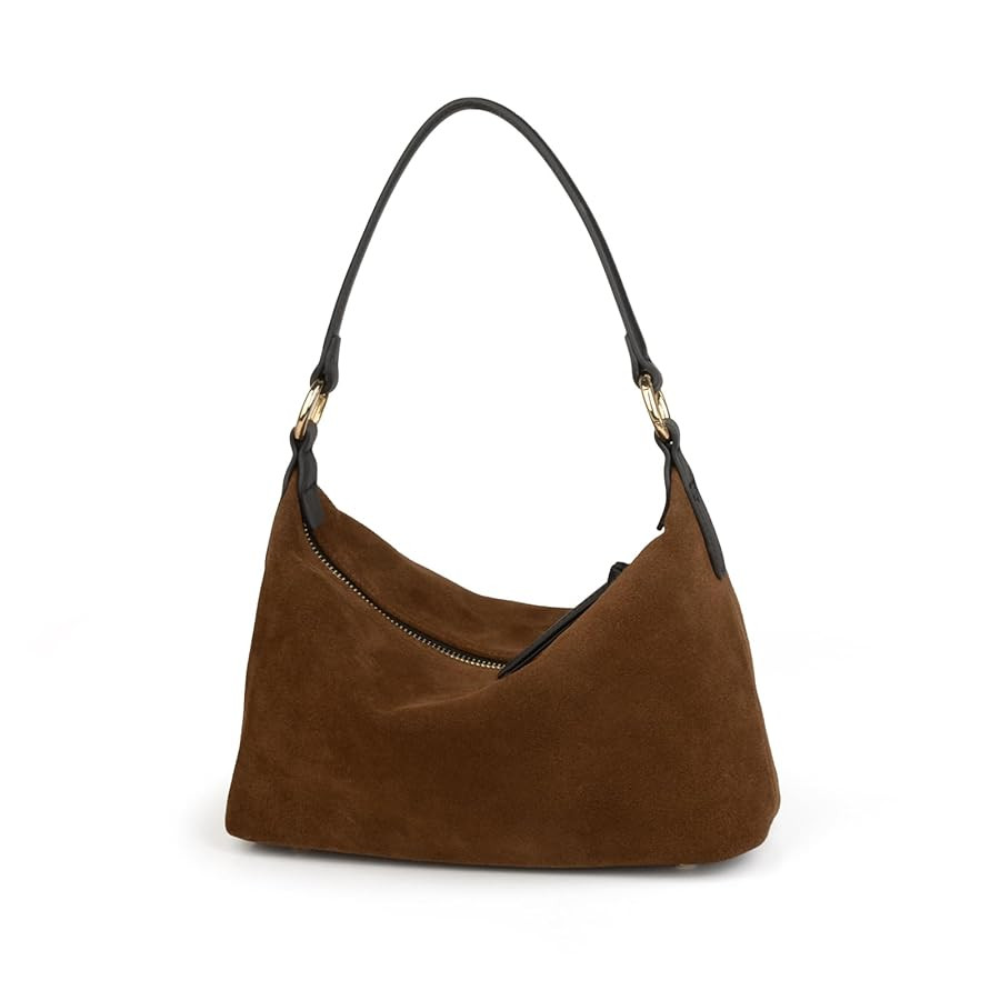 Slouchy Suede Crescent Hobo Bag for Women, Suede Trendy Shoulder Satchels Bag and Work Tote Bags ... | Amazon (US)