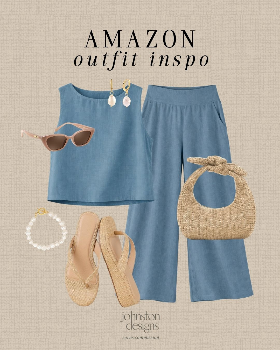 This linen blue set is giving effortless coastal chic. 🐚🤍 lightweight, breathable and so easy to throw on for warm days but still looks put together!

Amazon outfit inspo, blue summer outfit, linen set outfit, coastal style outfit, beach vacation outfit, neutral summer style, effortless outfit, resort wear look, casual chic outfit, affordable summer fashion, travel looks 2026. 

 #LTKootd #LTKTravel