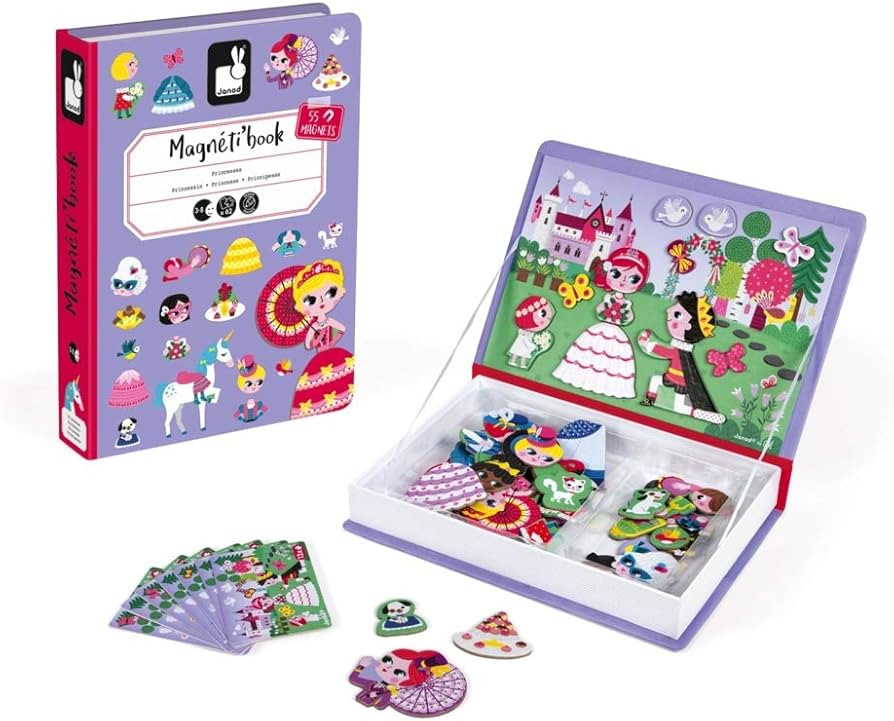Janod MagnetiBook 63 pc Magnetic Princess Costumes Dress Up Game - Ages 3+ - J02725 | Amazon (US)