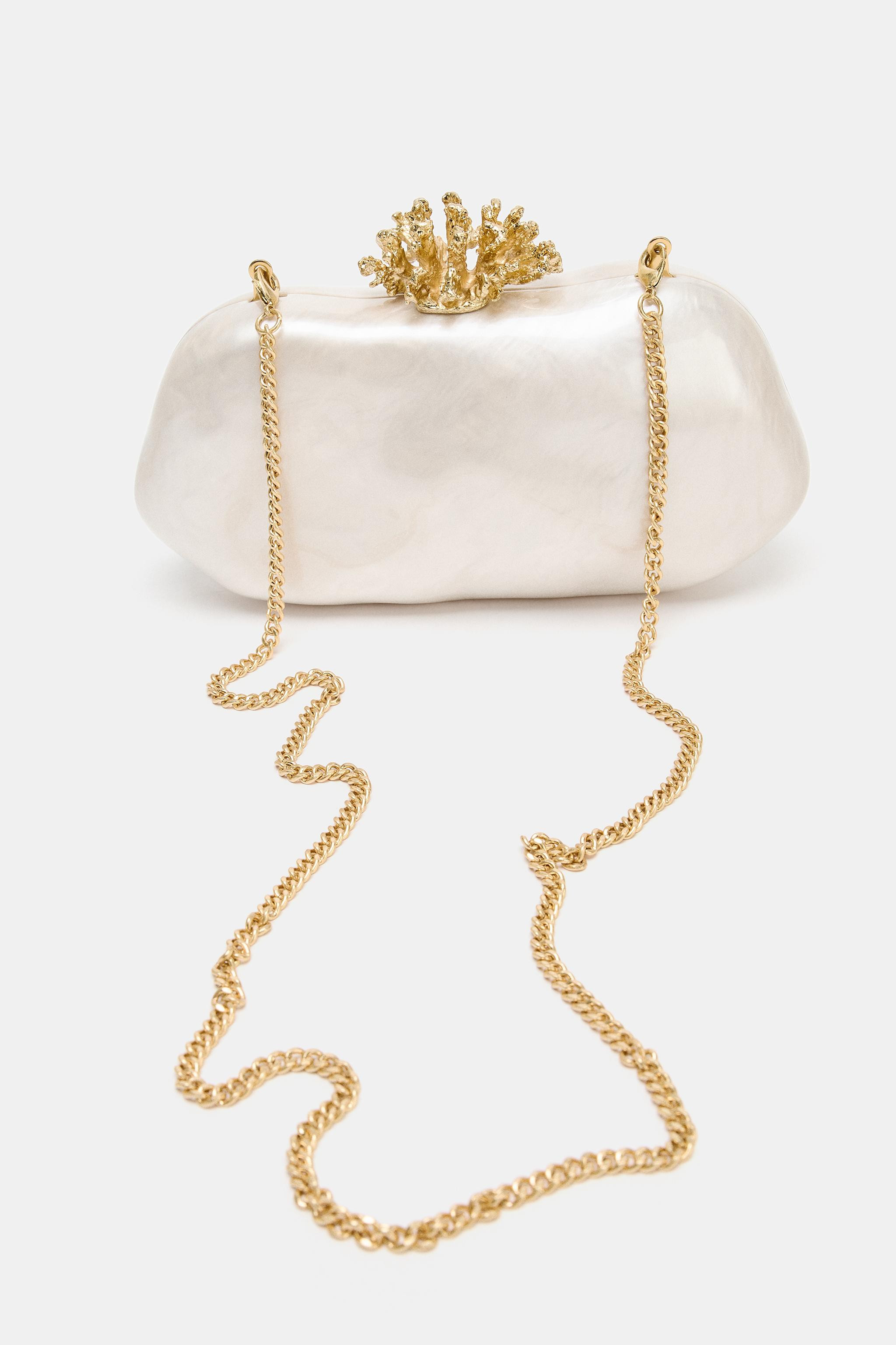 CLUTCH WITH METAL DETAIL | Zara UK