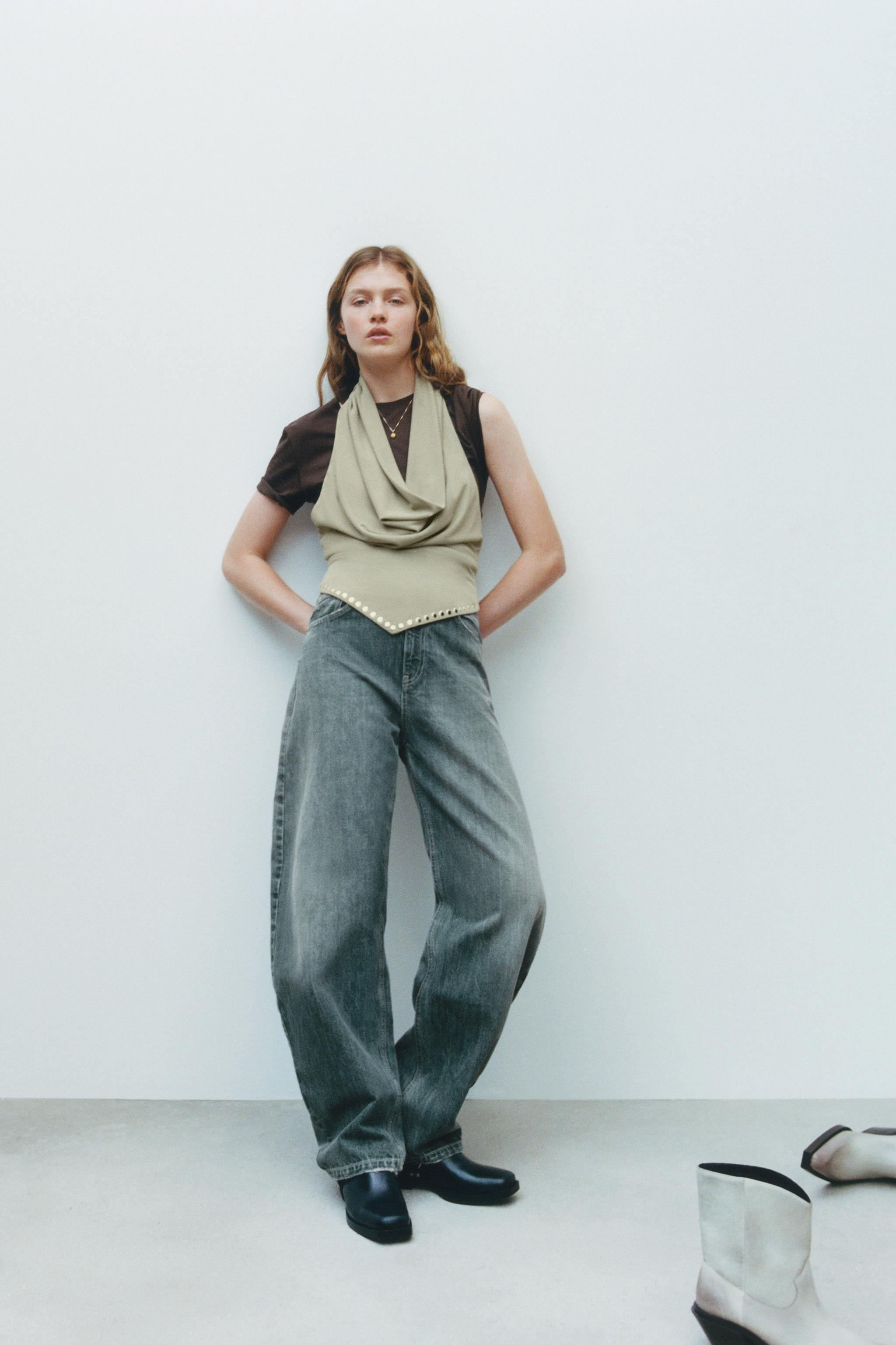 STUDDED HALTER TOP | Zara UK