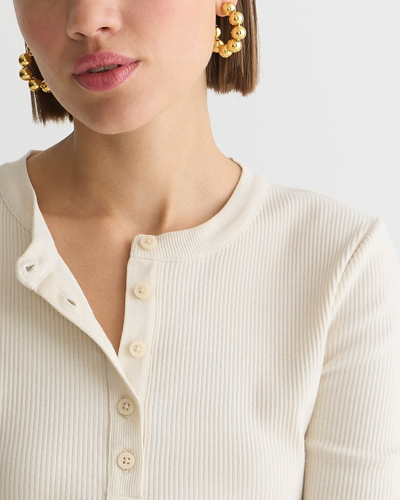 Vintage rib long-sleeve henley T-shirt | J. Crew US