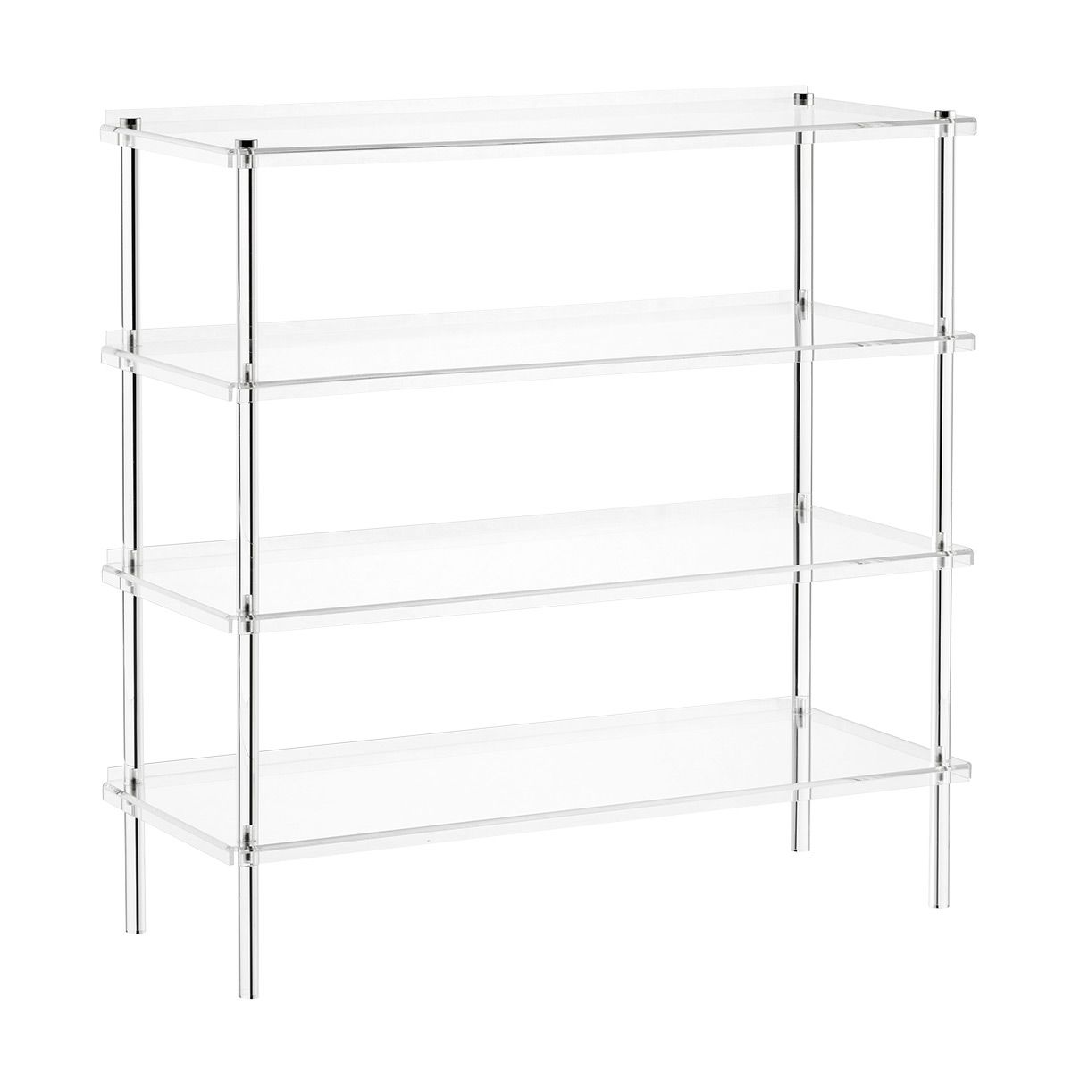 The Container Store 4-Tier Luxe Acrylic Shoe Rack Clear | The Container Store