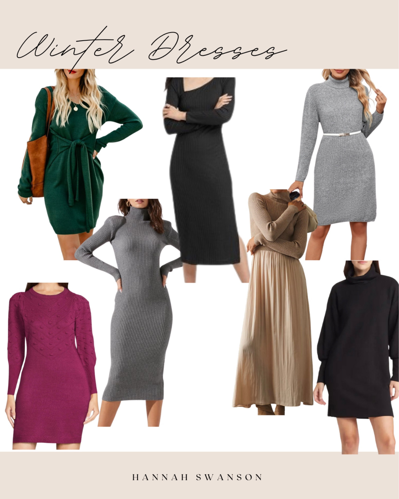 Winter dress. Long sleeve dress. Church dress. Christmas dress. Holiday dress. Sweater dress. Seasonal dress. Red dress. Green dress. Black dress. Beige dress. Grey dress.

#LTKHoliday #LTKstyletip #LTKSeasonal