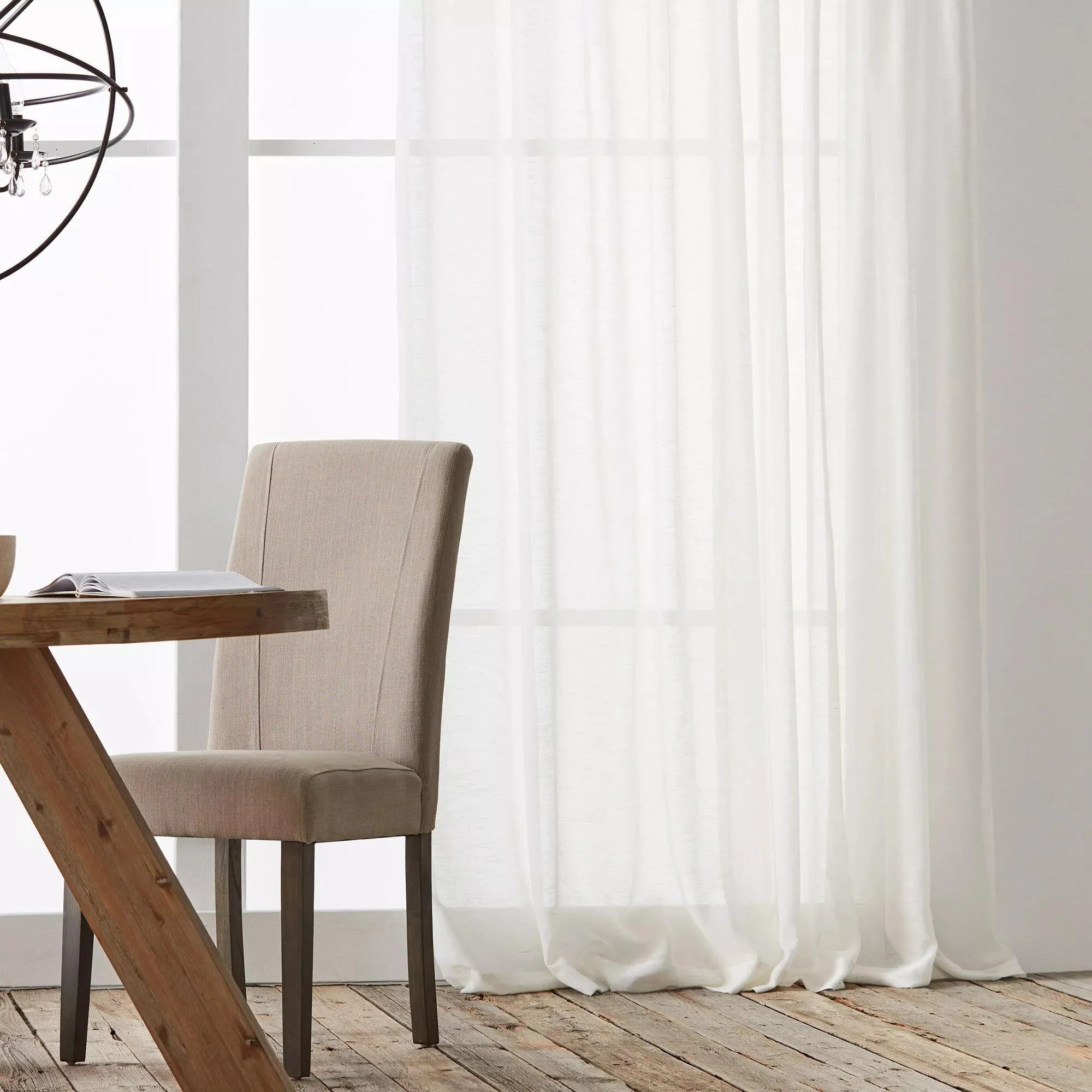 Jessica Tie Top Sheer Curtain Ivory Bouclair | Bouclair