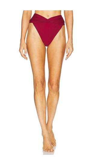 Lucci High Waist Bottom in Merlot Red | Revolve Clothing (Global)