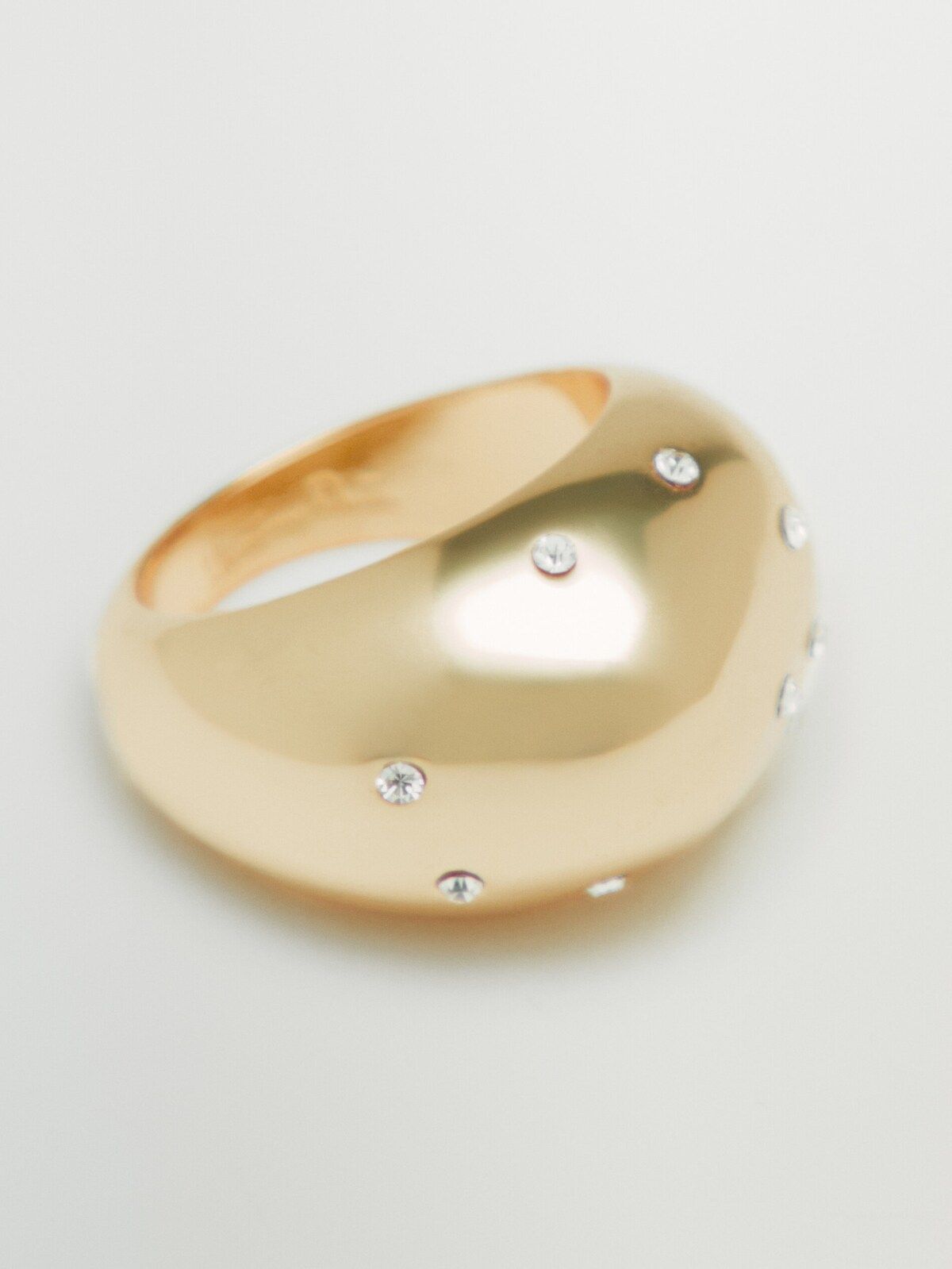 Ring with rhinestone detail | Massimo Dutti UK
