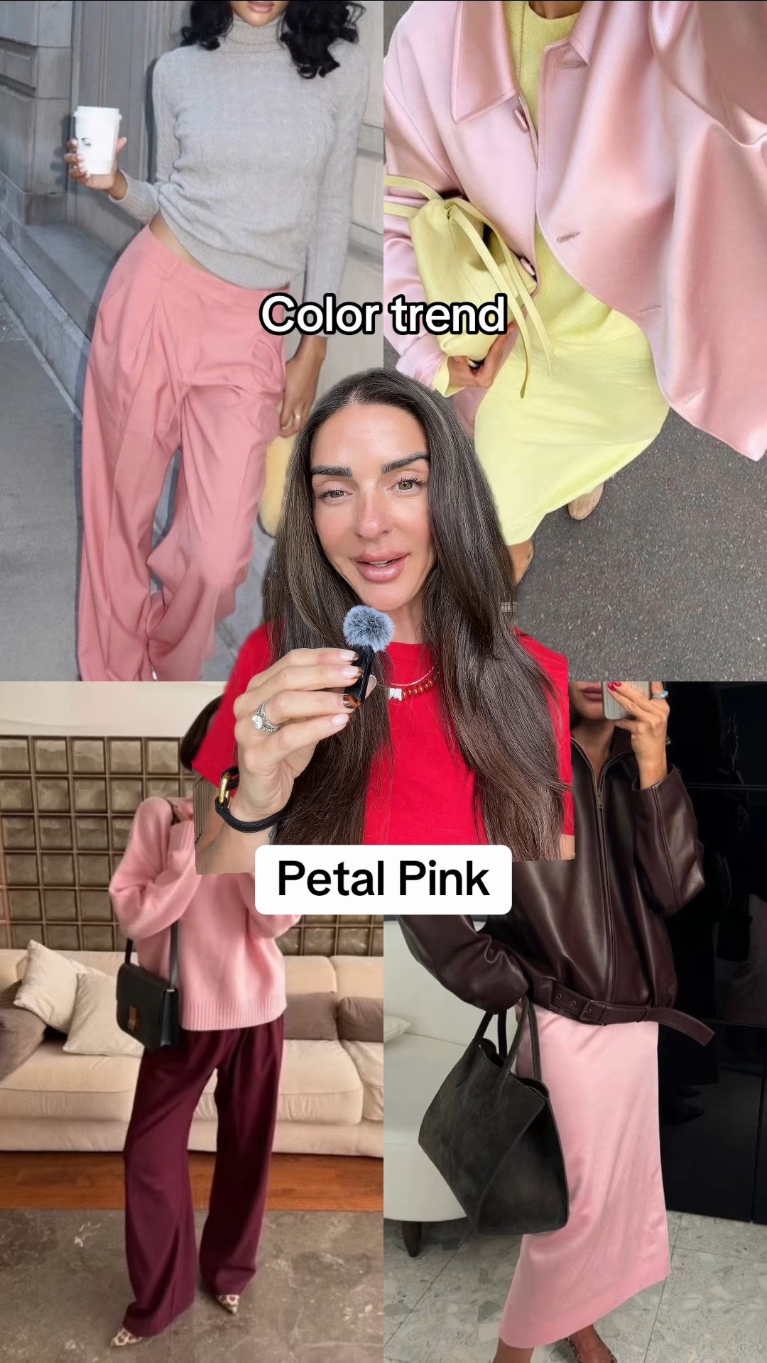 I’m SO not a pink girl, but this is how I would style it. I made a collection with my favorite pink pieces + the colors I would wear them with.