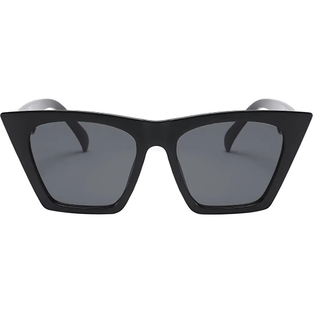 Fifth & Ninth Chicago 53mm Cat Eye Sunglasses in Black/Black at Nordstrom | Nordstrom
