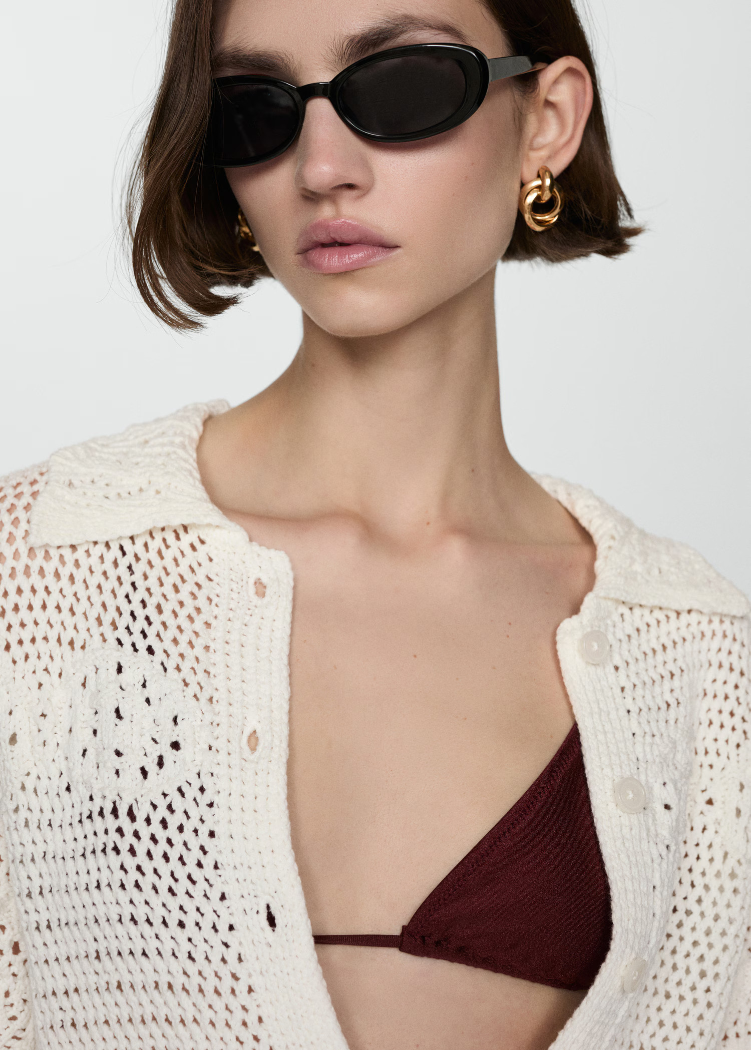 Crochet knitted cardigan - Women | MANGO USA | Mango (US/MX/AU)