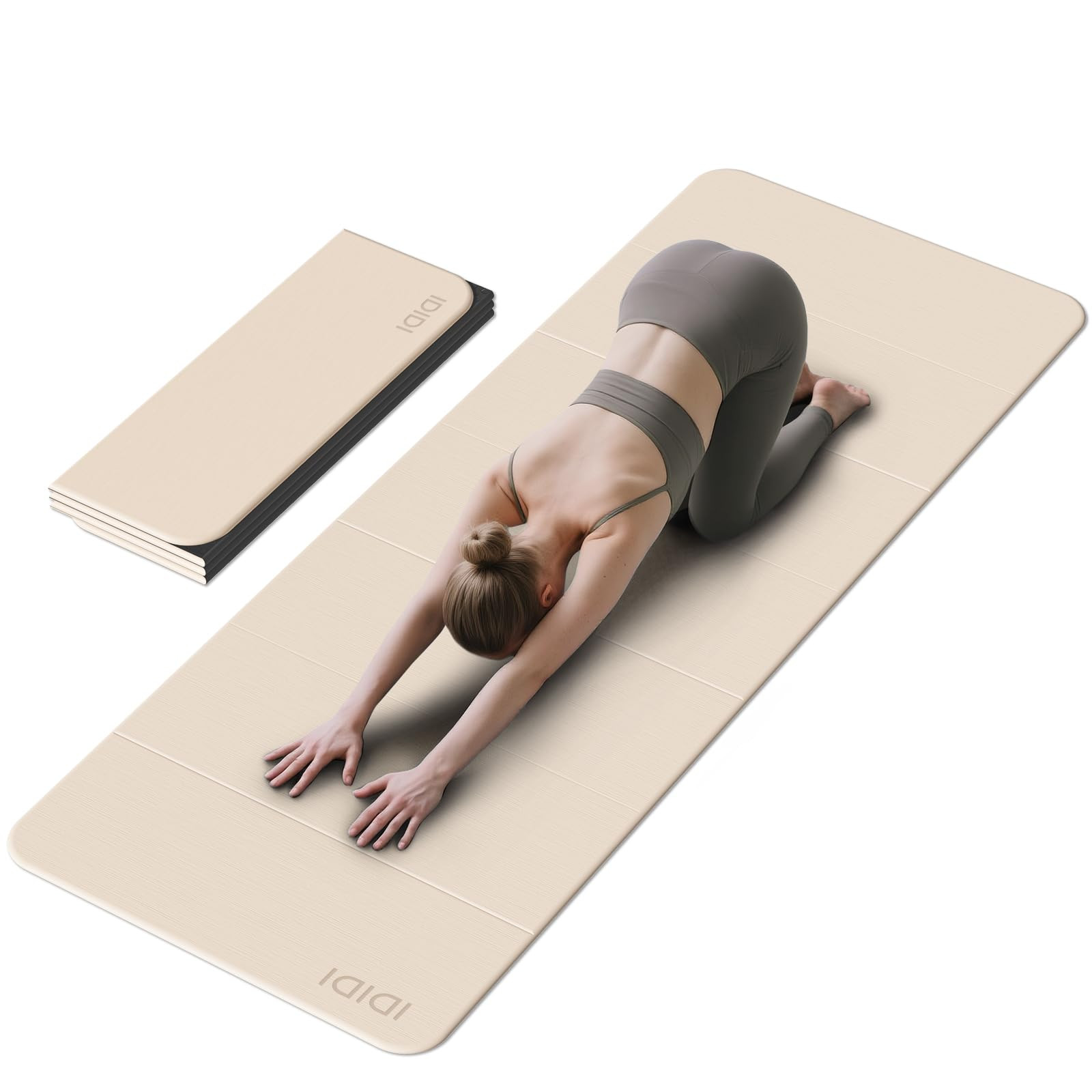 Foldable Yoga Mat Extra Thick & Large (74" x 31.5" x 0.32"), Double-Sided Non Slip & Lightweight ... | Amazon (US)