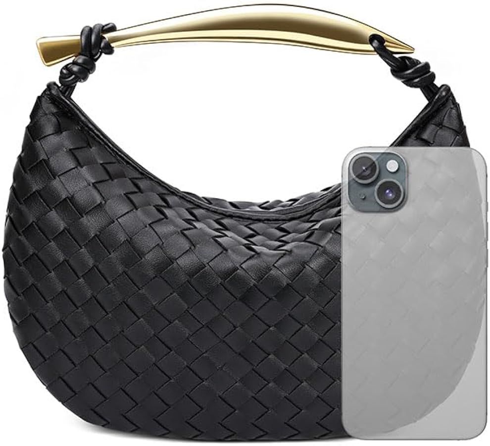 Woven Tote Bag for Women Fashion PU Leather Woven Bag Hobo Hobe Dumpling Bag Dinner Handbag | Amazon (US)