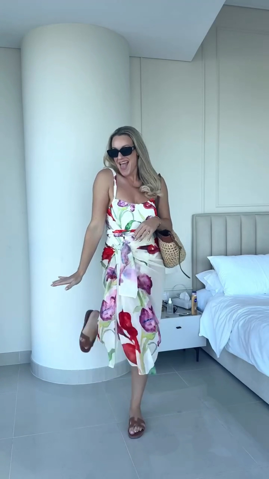 GRWM for a day at a @driftbeachdubai in Dubai 💐it might be nearly snowing back home ❄️ but I know lots of you have winter sun holidays booked ☀️ 

📌 save this for your next winter sun break ☀️

Outfit details 👇🏽 
Swimsuit & sarong @sydneylaneofficial 
Sunglasses @celine via @clubavolta in the airport savings! 
Bag @polene_paris 
Sandals @grey_and_blush_ (they live on my feet on holiday!)
Beach flip flops @havaianas_me 
Beauty Essentials @sephoramiddleeast - @shiseidomiddleeast , @diorbeauty , @lancaster_beauty 
& @bootsmiddleeast @tangleteezer 
Day outfit @riverisland & @zara 

Let me know if you need exact links 🫶🏼👇🏽

#dubai #wintersun #winterholiday #beachclubdubai #over30club #size12to14