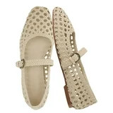 Cushionaire Weston Hand Woven Ballerina Flats for Women – Faux Leather Mary Jane Shoes Women Fo... | Walmart (US)