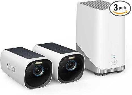 eufy Security S330 eufyCam 3 2-Cam Kit, Security Camera Outdoor Wireless, 4K Camera with Solar Pa... | Amazon (US)