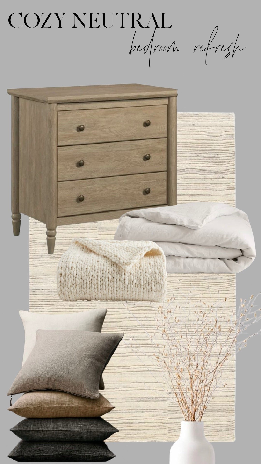 Cozy Neutral Bedroom Refresh
Layered bedding, warm wood, and textured accents for a timeless, modern rustic bedroom you’ll love year-round.

#LTKSaleAlert #LTKFindsUnder100 #LTKHome