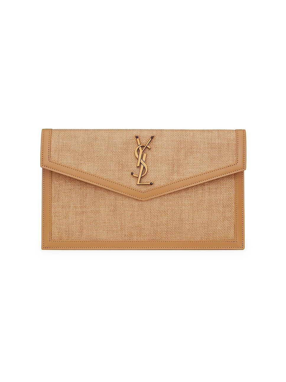 Uptown Pouch in Micro Raffia | Saks Fifth Avenue