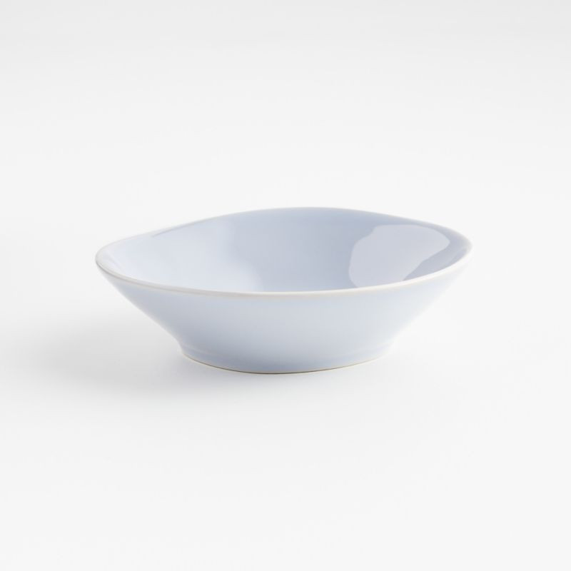 Marin Light Blue Small Dip Stoneware Bowl | Crate & Barrel | Crate & Barrel
