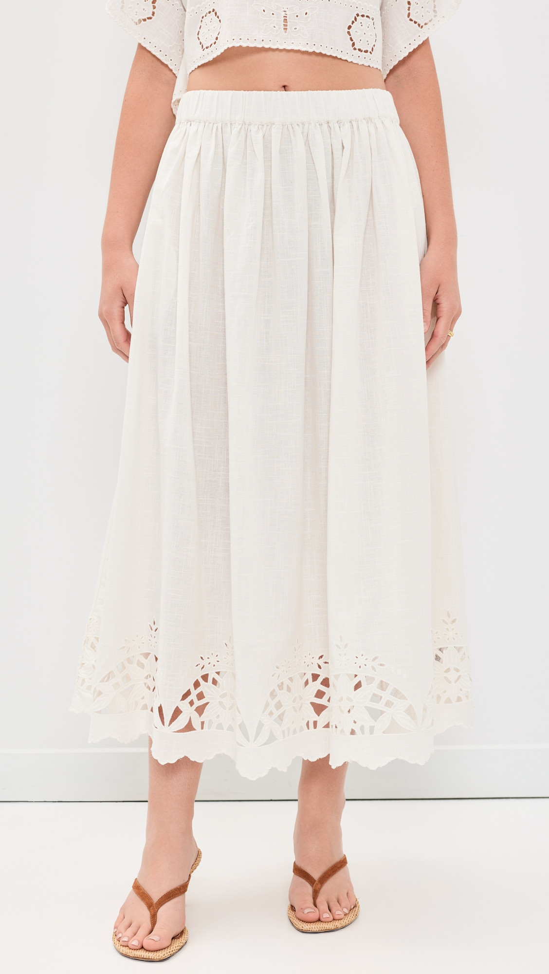 Hunter Bell Tatum Skirt White L | Shopbop