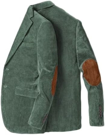 ONAXTDA Men's Corduroy Blazer with Elbow Patch Business Casual Jacket Spring Fall Sport Coats | Amazon (US)