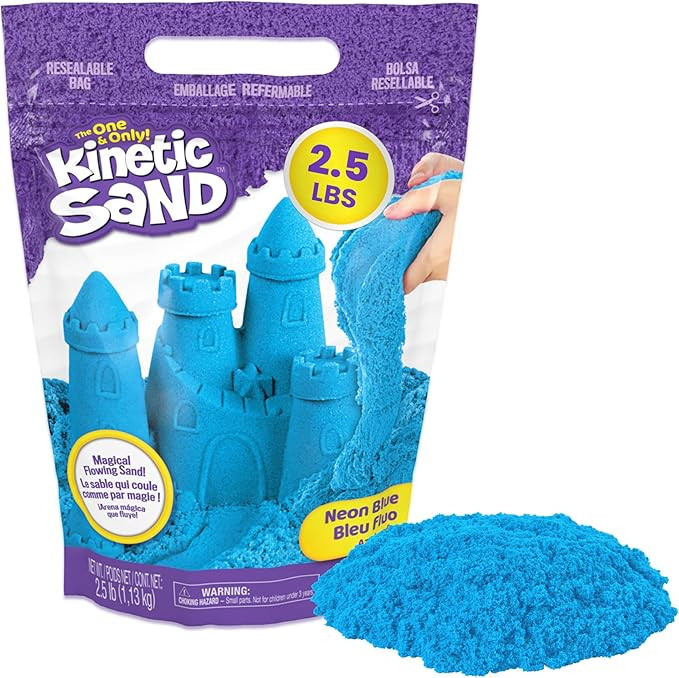 Kinetic Sand, 2.5lbs Blue Play Sand, Amazon Exclusive, Moldable Sensory Toys for Kids, Resealable... | Amazon (US)