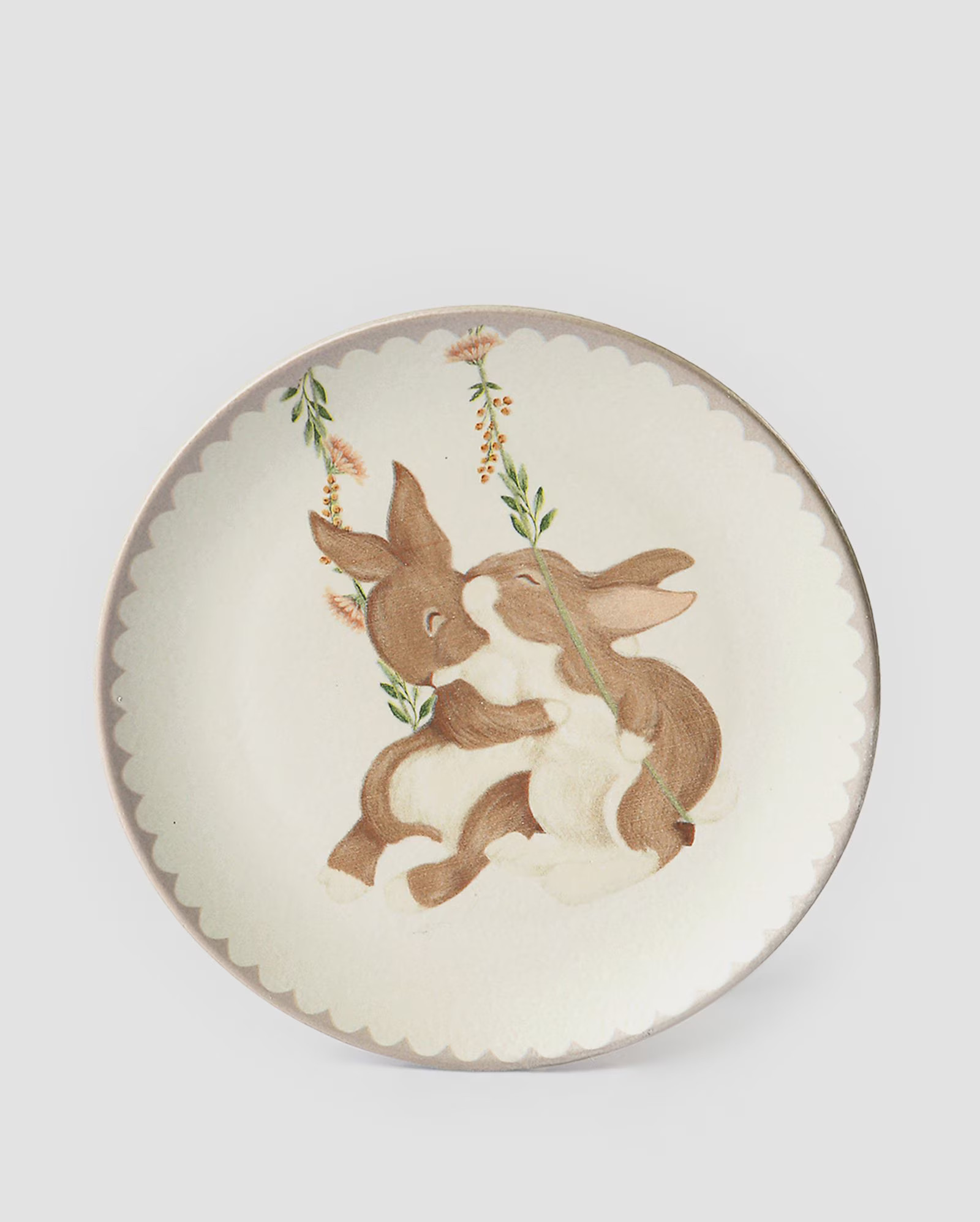 Prato de sobremesa coelhos Zeca e Zizi 19,4cm multicor | Casa Riachuelo | Riachuelo (BR)