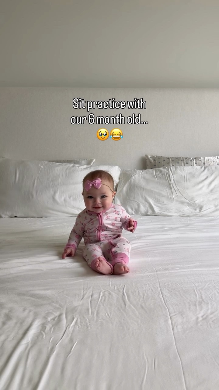 Sit practice with our 6 month old… 🥹😂 @Caden Lane zip romper and The Foxy Kind set in a different color! 

#LTKBaby #LTKmomlife #LTKootd