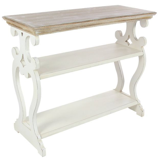 Farmhouse Wood Console Table White - Olivia &#38; May | Target