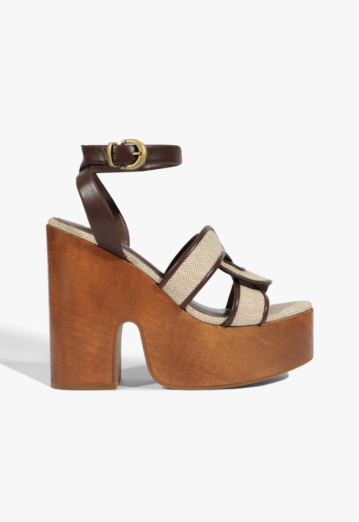 Rita Cutout Brown High Platform Sandal | Schutz (US)