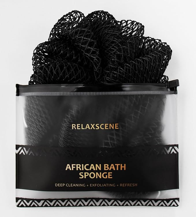 African Net Sponge Authentic - Exfoliating Back Scrub Bath Sponge with Knots - Afro Scrub Body Sc... | Amazon (US)