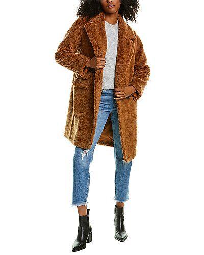 Adrienne Landau Teddy Car Coat | Gilt