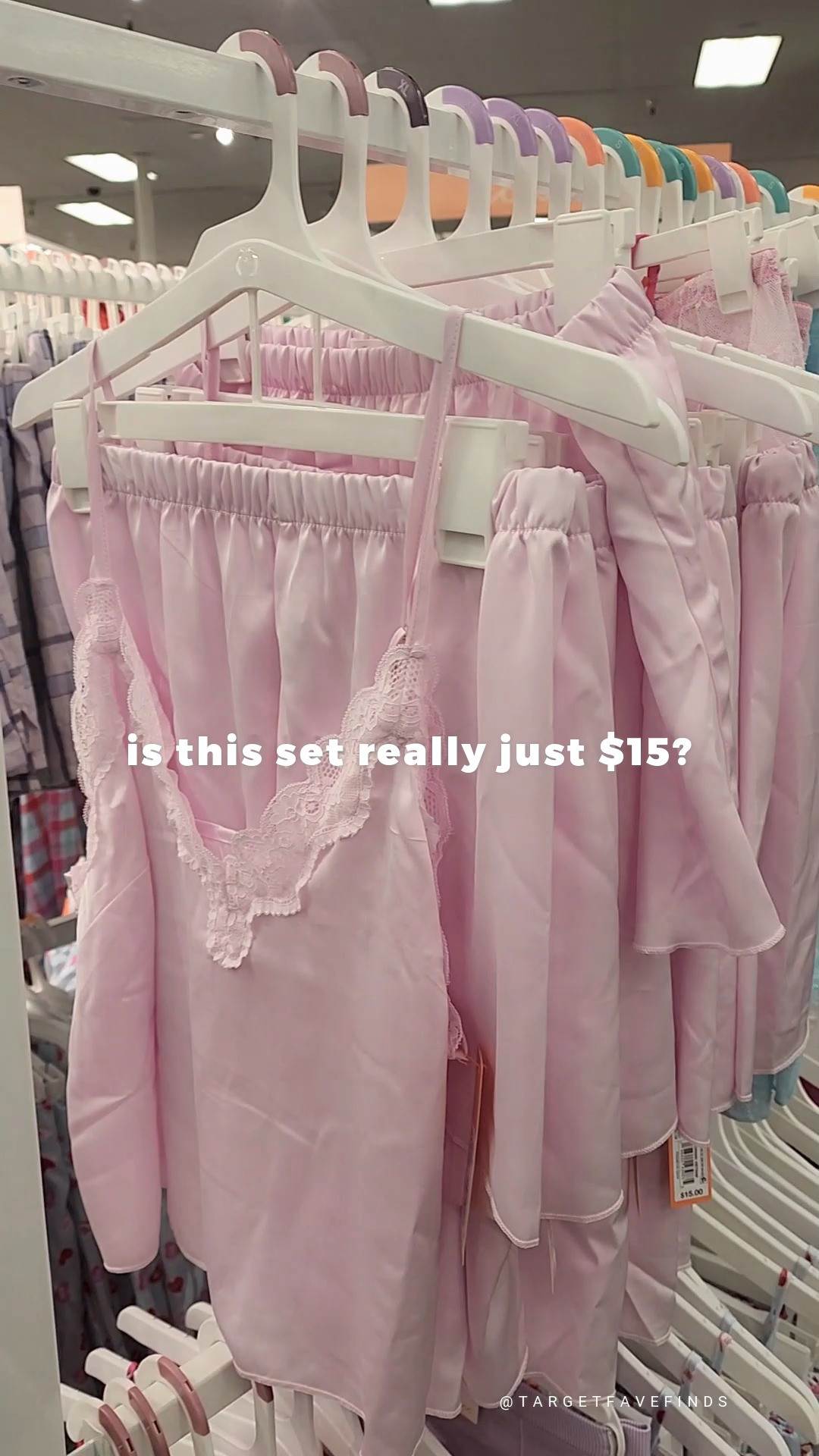 satin pajama set shorts and tank top in baby pink with lace trim, targetfavefinds, targetstyle 

 #LTKGiftGuide #LTKStyleTip
