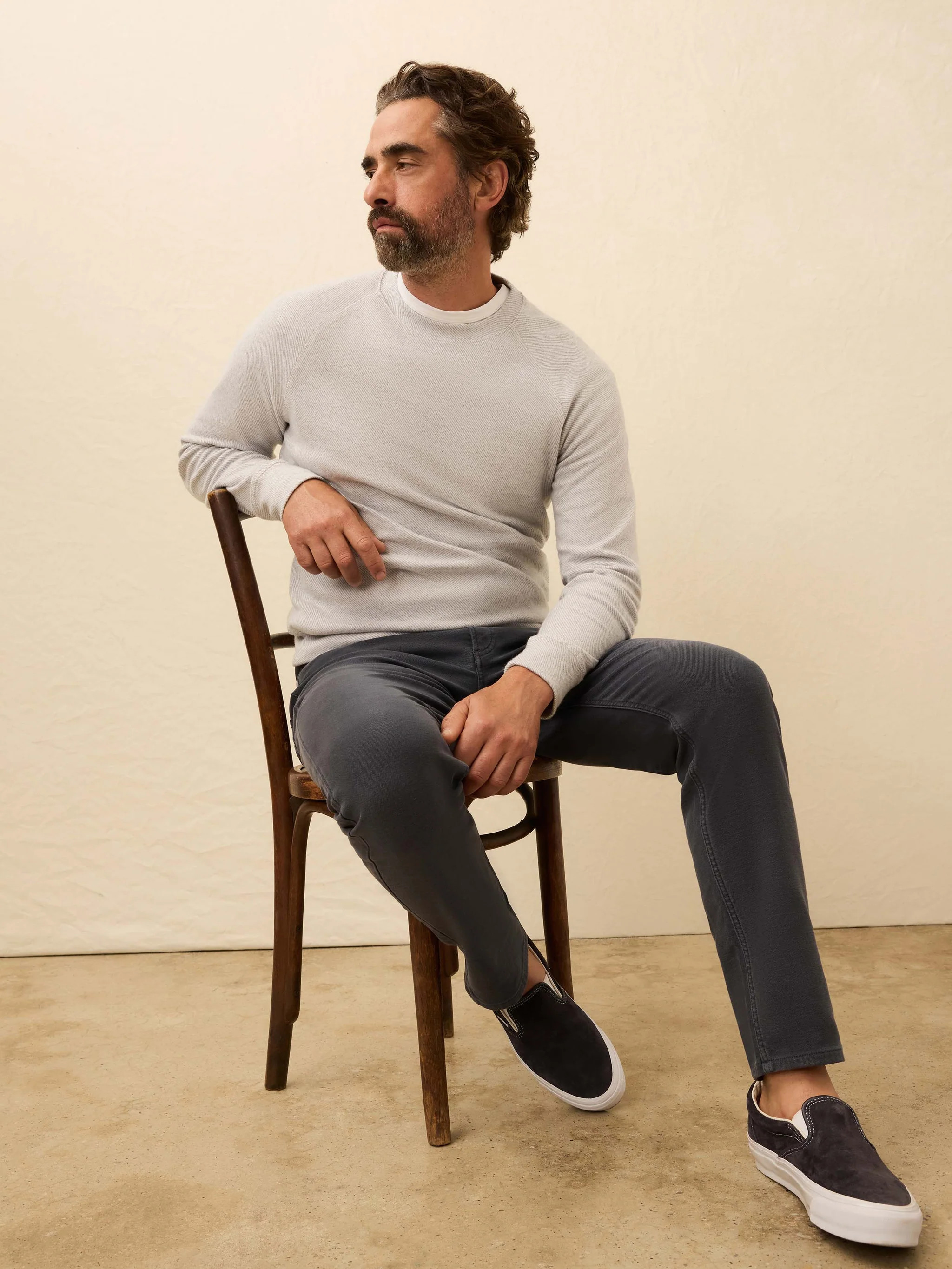 Legend Sweater Crew - Light Heather Grey | Faherty