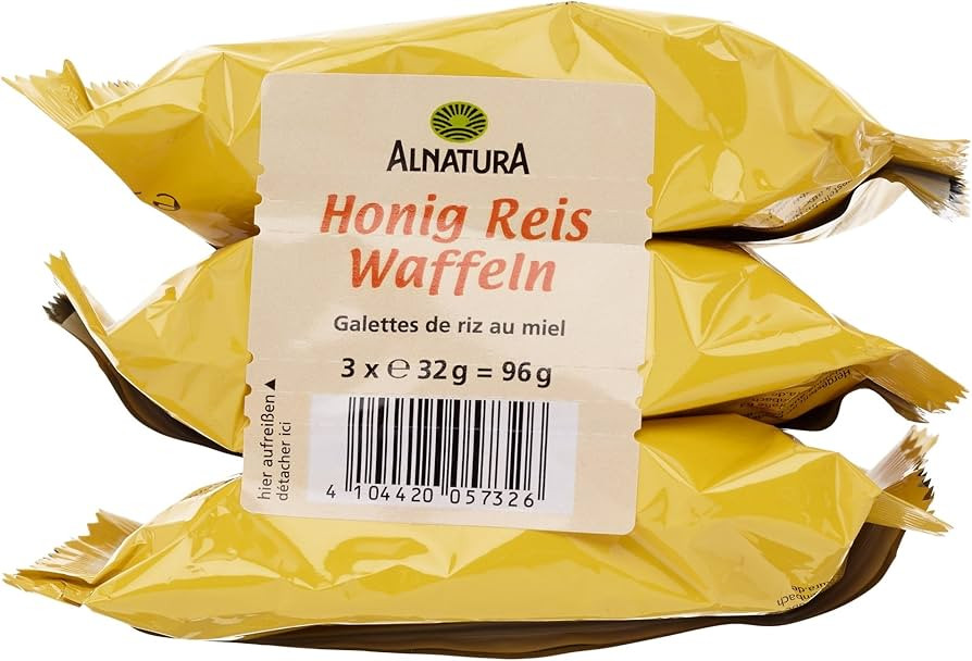 Alnatura Bio Honig Reiswaffeln, 3 x 32 g | Amazon (DE)