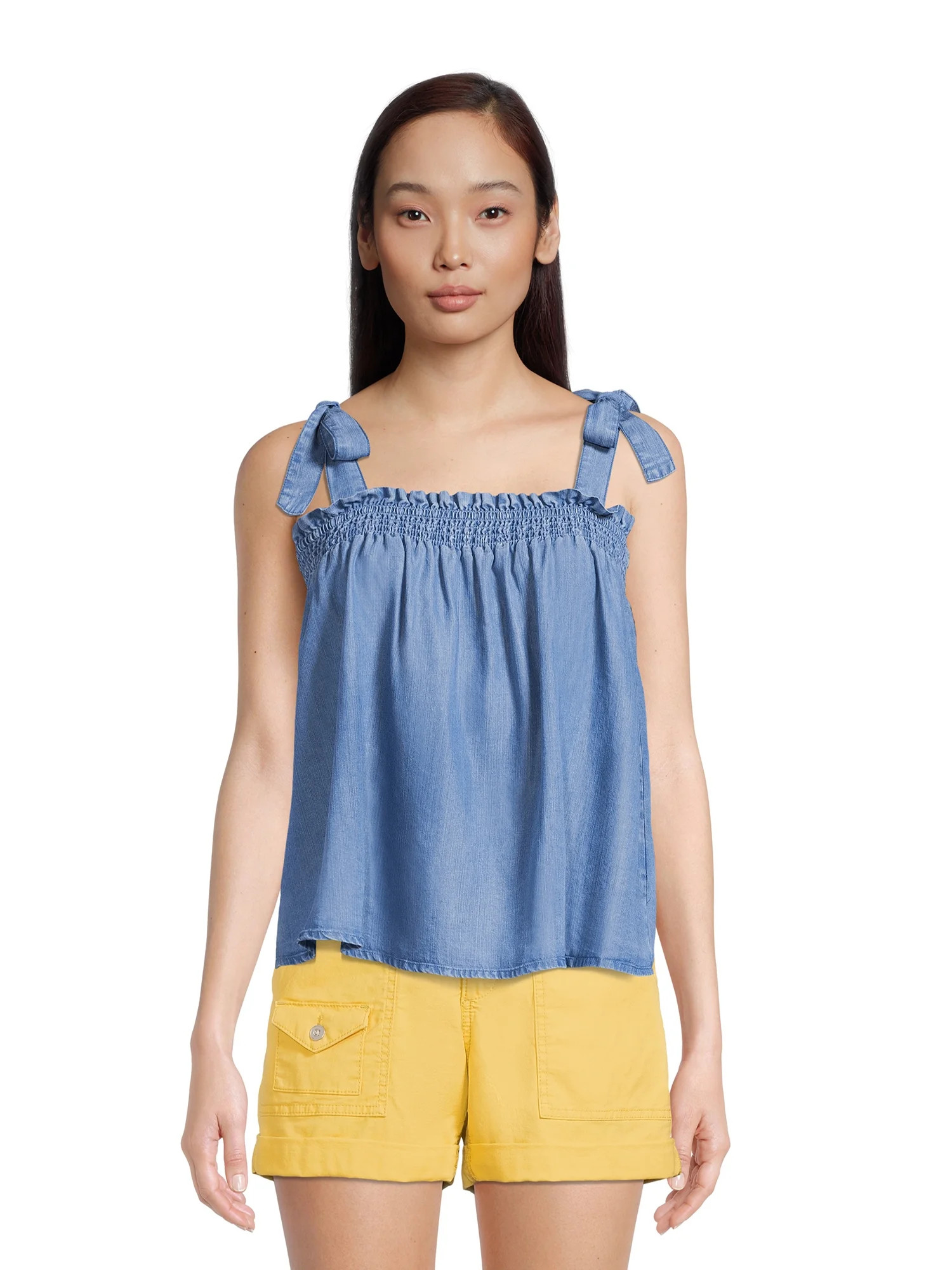 Time and Tru Women's Tie Shoulder Camisole Top, Sizes XS-XXXL (Women's and Women's Plus) | Walmart (US)