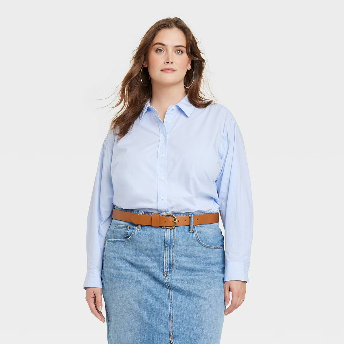 Women's Oversized Long Sleeve Collared Button-Down Shirt - Universal Thread™ | Target