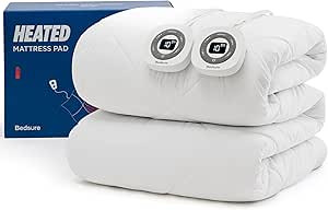 Bedsure Heated Mattress Pad King - Bed Warmer with Memory & Preheat Functions, 12-Hour Auto Off &... | Amazon (US)