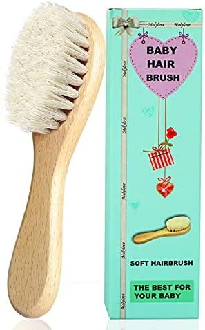 Molylove Baby Hair Brush with Wooden Handle and Super Soft Goat Bristles for Newborns & Toddlers | Amazon (US)