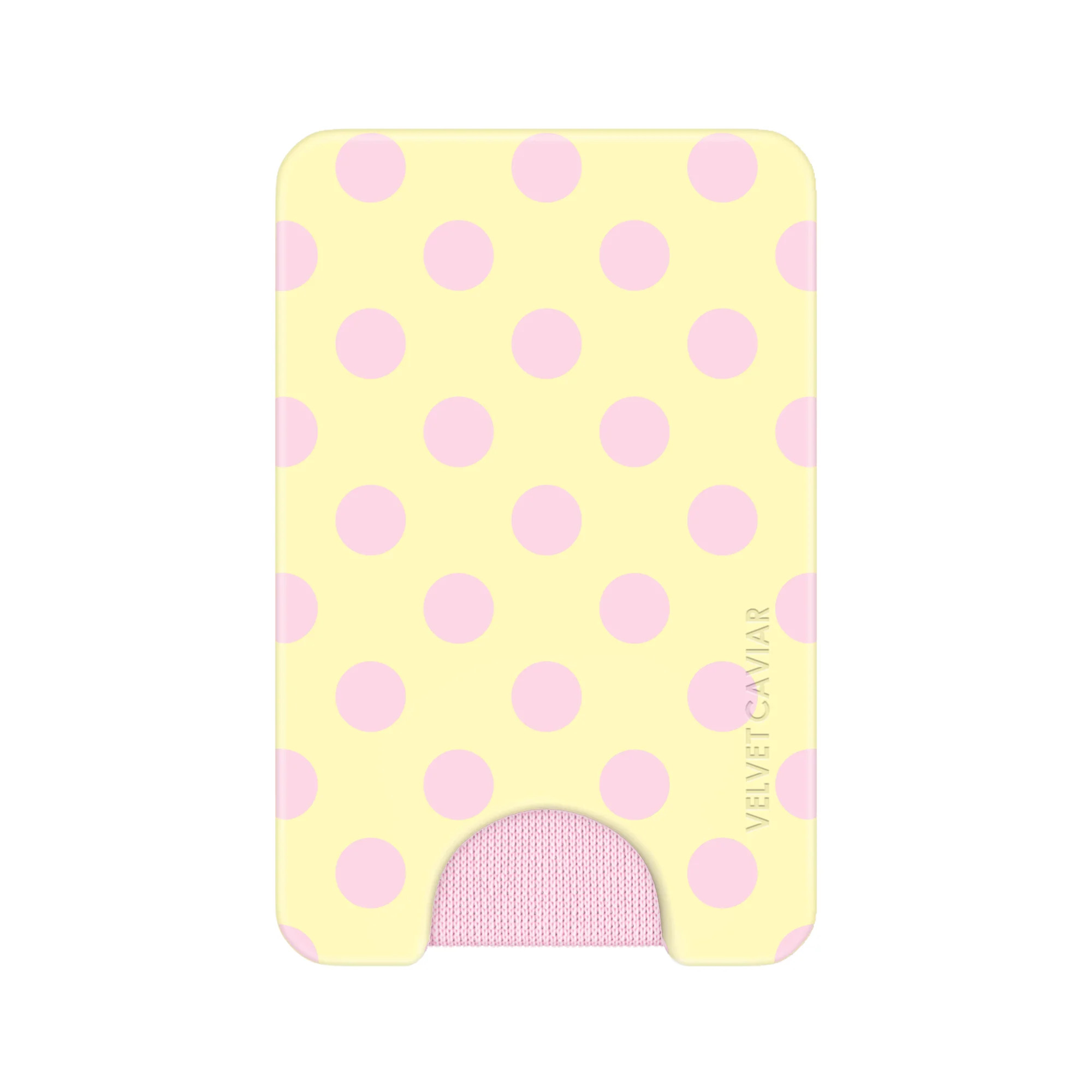 Buttercream Polka Dot MagSafe Wallet | Velvet Caviar