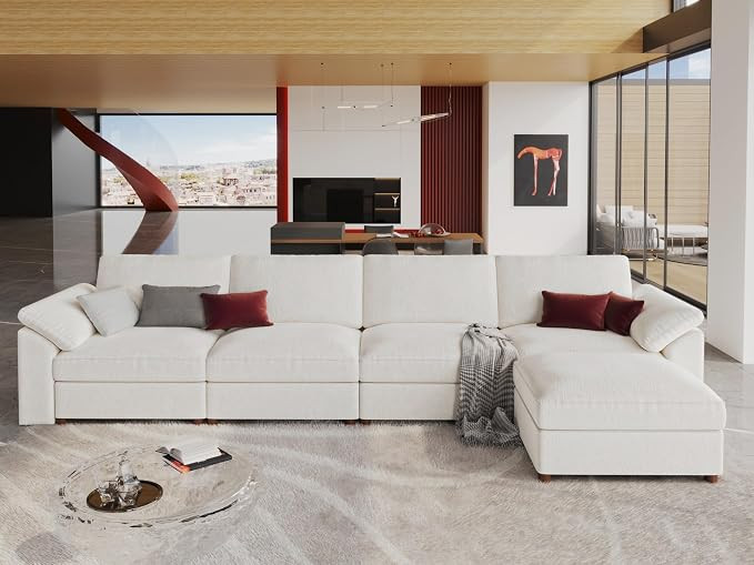 EASE MOOSE Extra Large Modular Sectional Sofa,Modern Oversized L Shape Sectional Couch,Comfty Dee... | Amazon (US)