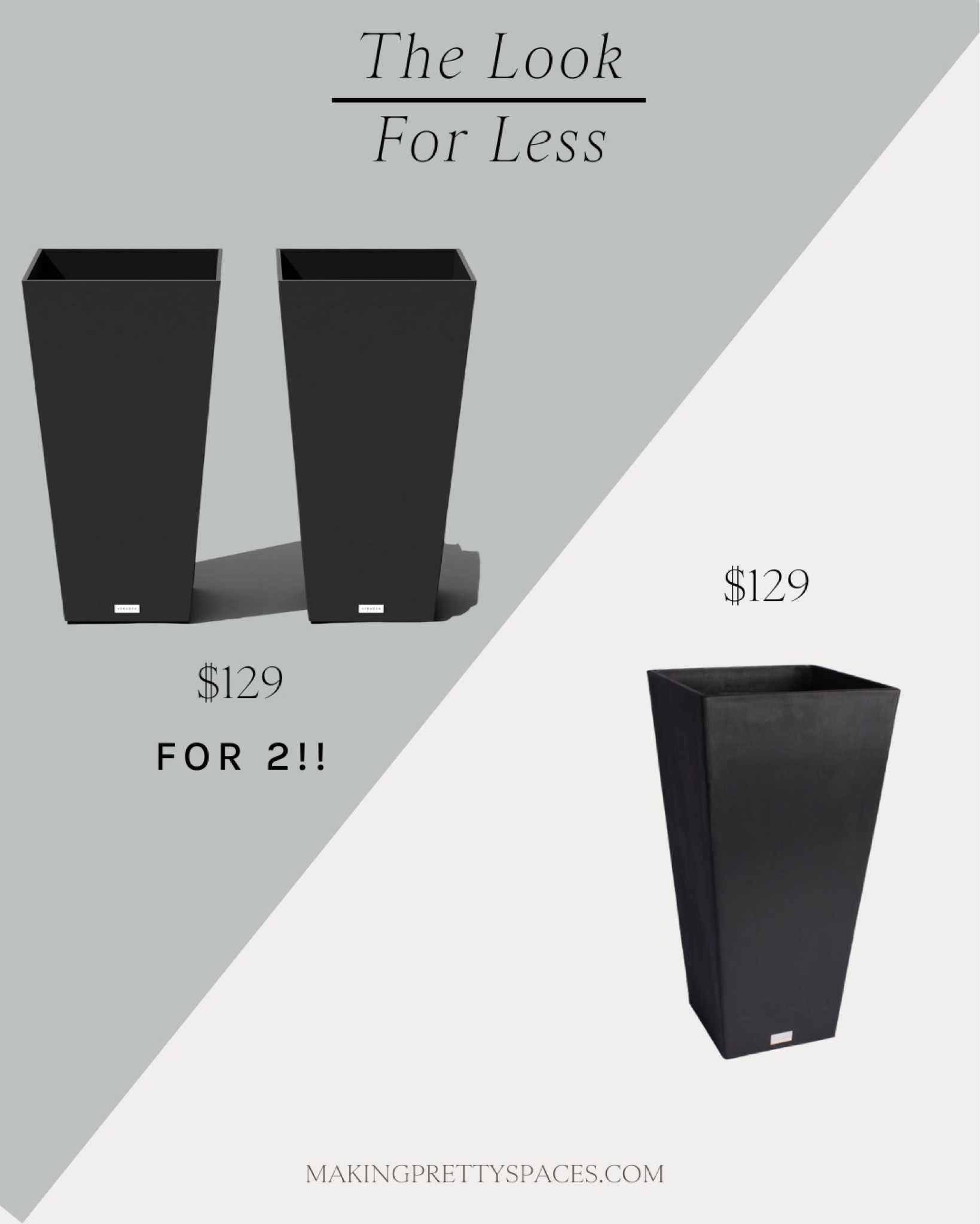 Shop this look for less! Outdoor planters, summer, plants, black planters, tall planter, square planter, outdoor, patio, amazon, Pottery Barn

#LTKSeasonal #LTKstyletip #LTKsalealert