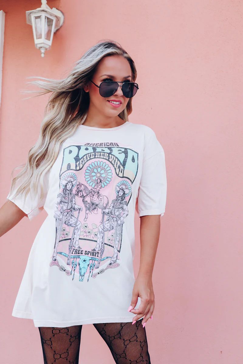 American Rodeo Graphic Tee - Pink | Whiskey Darling Boutique