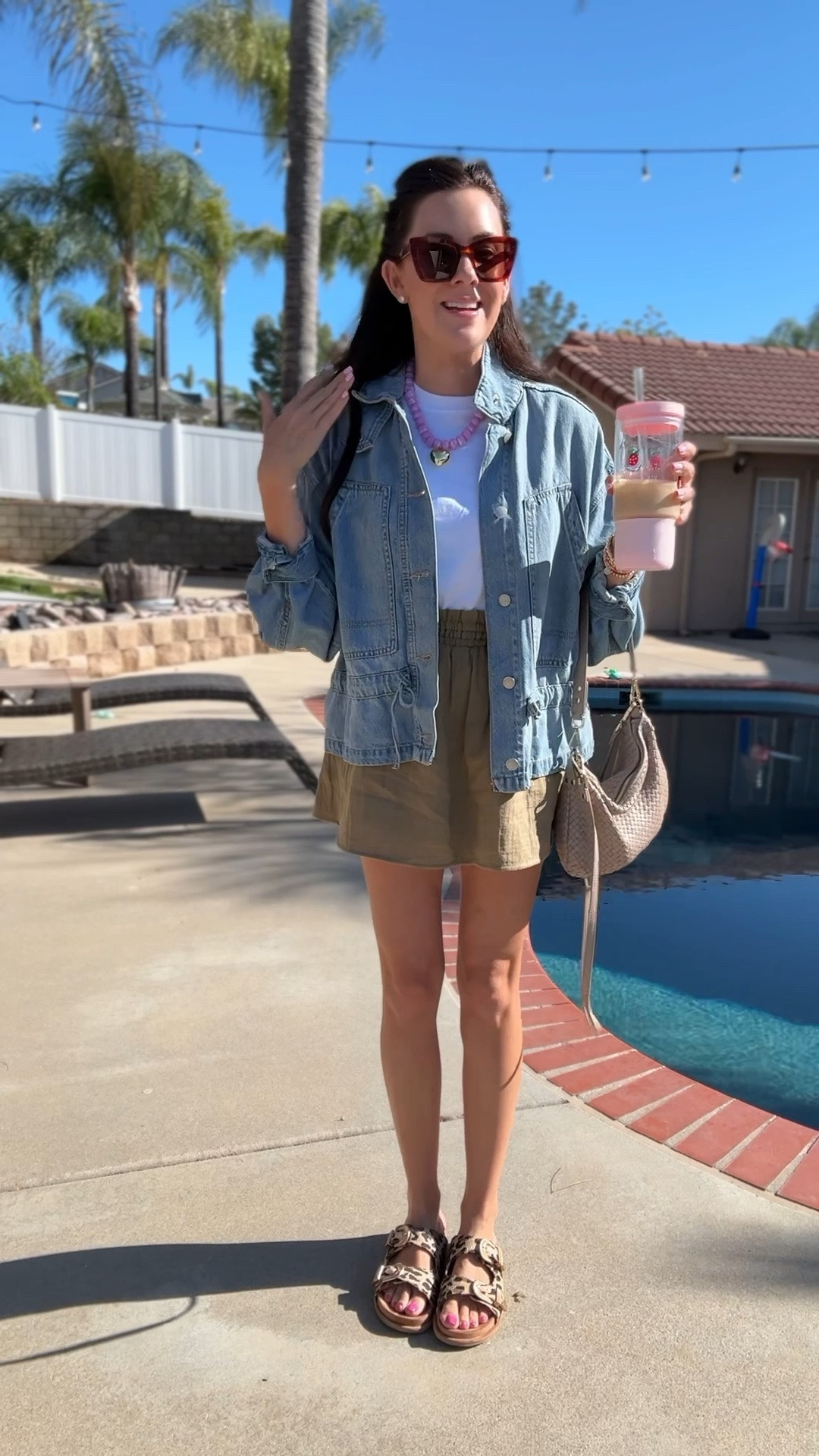 Loving this easy, comfy & affordable outfit for spring + summer😍 xs tee + skort (50% off!) small target denim jacket & the cutest leopard sandals—on sale👏🏻

#LTKSaleAlert #LTKSeasonal #LTKootd