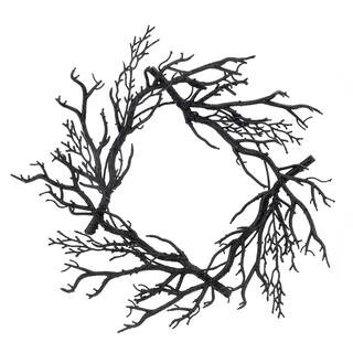 20" Glitter Black Twig Halloween Wreath by Ashland® | Michaels | Michaels Stores